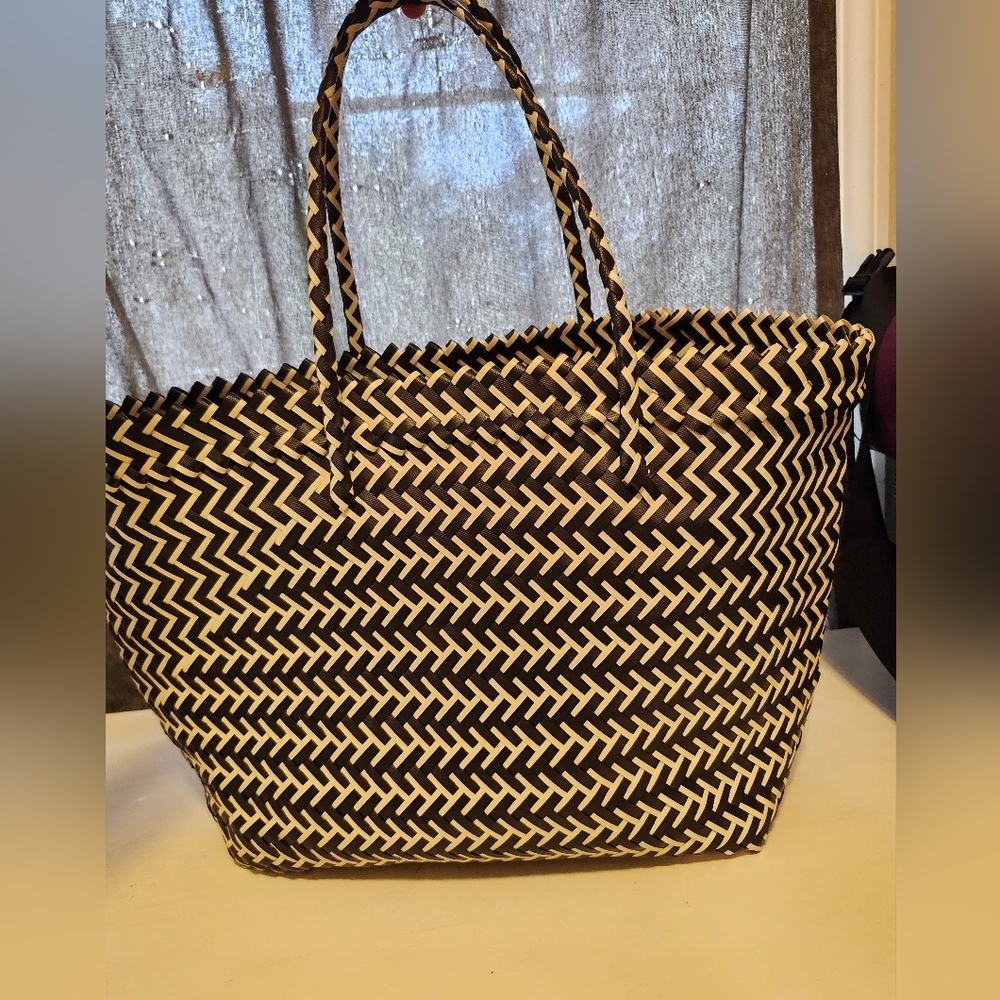 Stylish Black and White Tote Bag